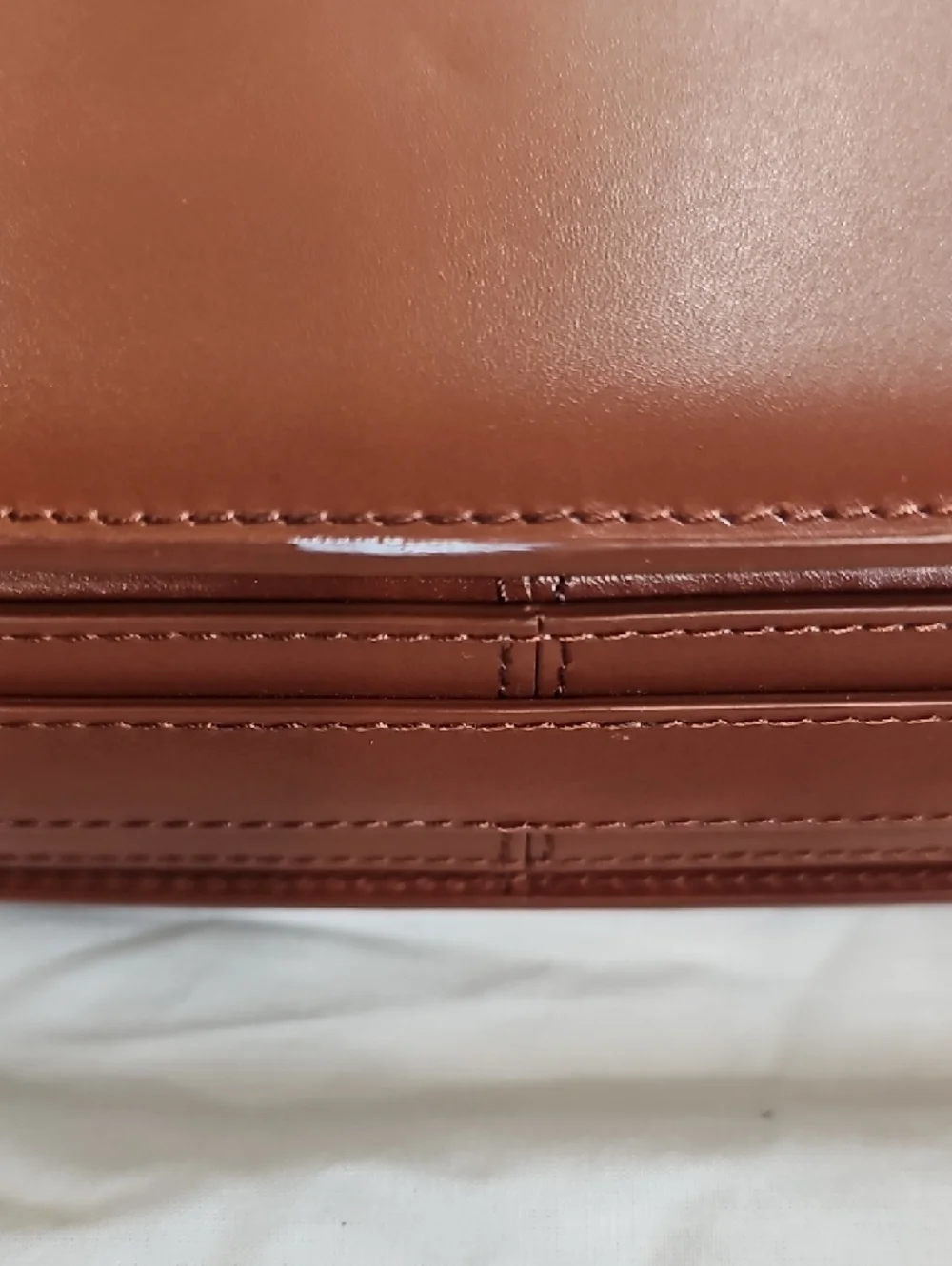 A.P.C. Chestnut Brown Leather Crossbody with Gold Hardware - Picture 7 of 10